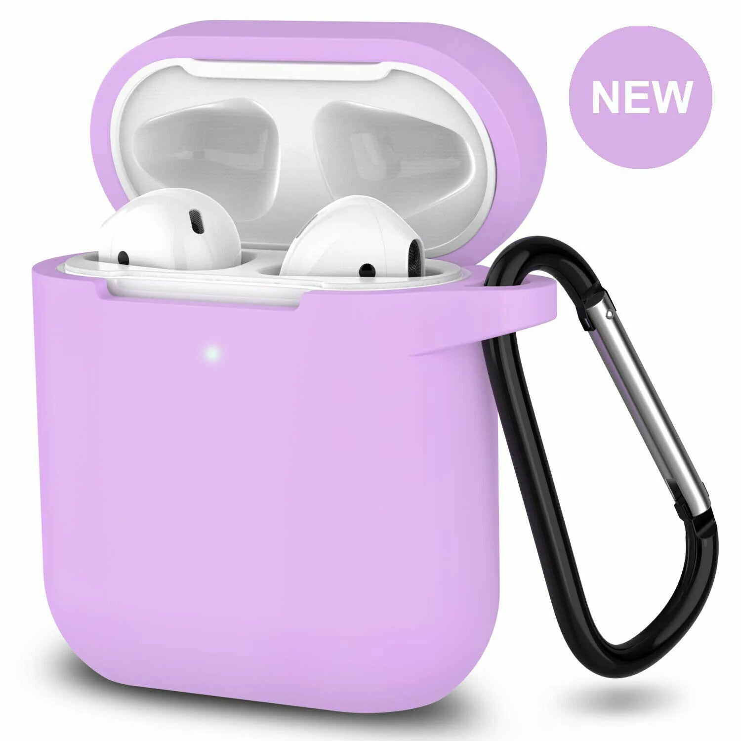 For Apple Airpods Case 1 2 Silicone Protector Shockproof Full Cover + Keychain