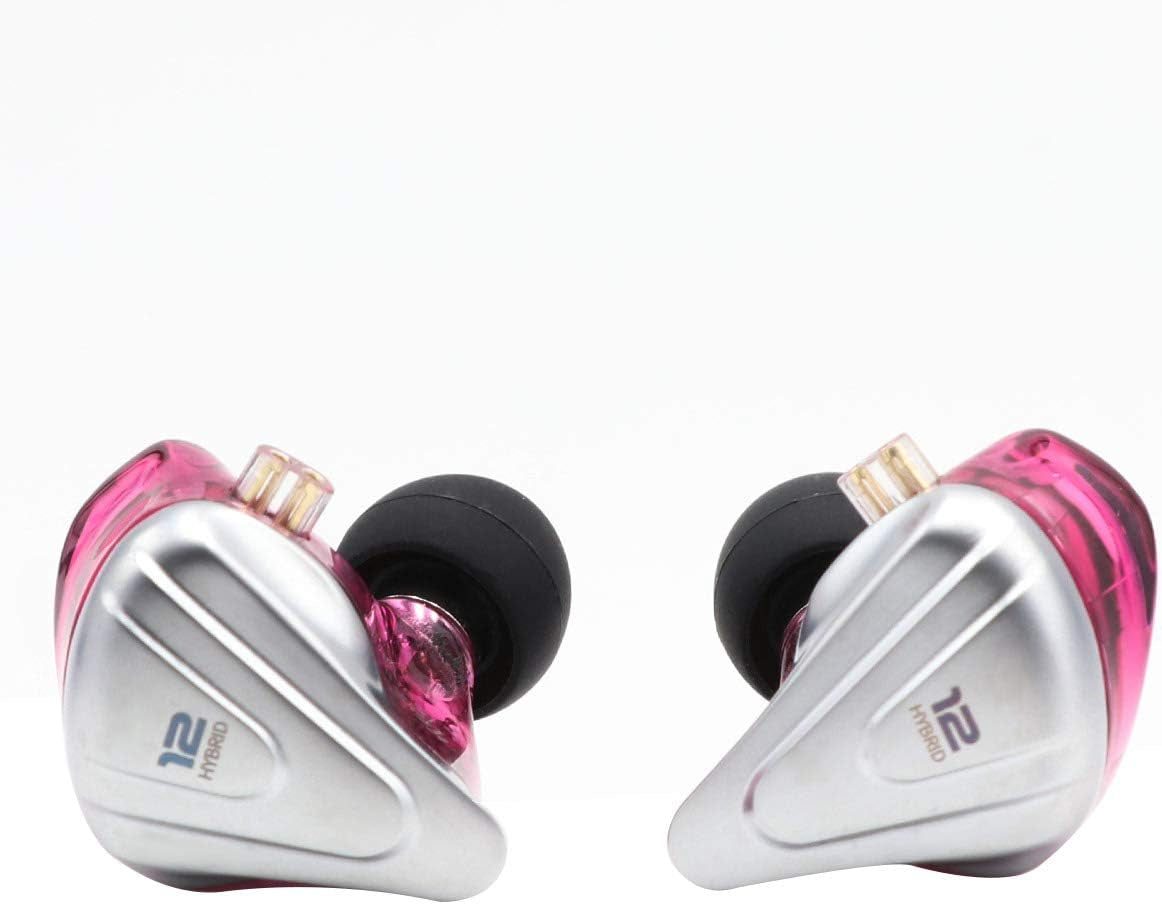 KZ ZSX 5BA+1DD 6 Driver Hybrid In-Ear Hifi Earphones with Zinc Alloy Faceplate, Recessed 2 Pin Detachable Cable for Audiophile Musician (Without Mic, Purple)