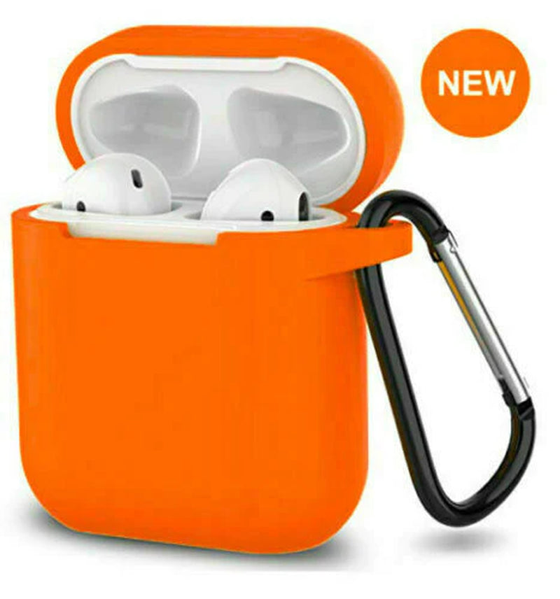 For Apple Airpods Case 1 2 Silicone Protector Shockproof Full Cover + Keychain