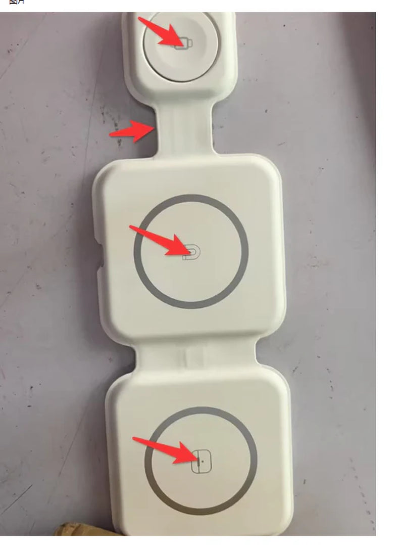 3-In-1 Foldable Magnetic Wireless Charging Dock Multi-Device Phone Charger Station Tech Accessory